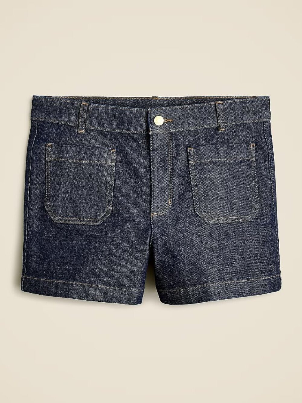 JCrew Patch-pocket denim short in resin wash